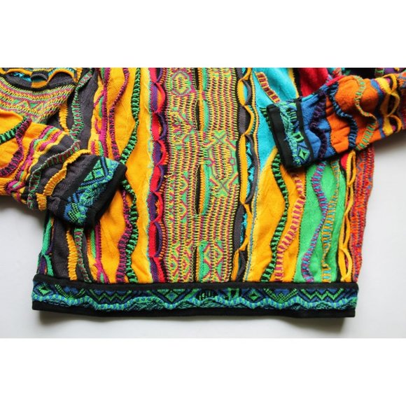 Coogi Vintage Colourful Cotton Sweater Size XL Notorious Big Style Very Rare - Picture 6 of 11